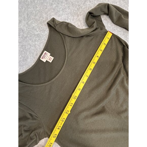 Mossimo Supply Co XS/TP Olive Green Knit Tunic Dress LS Soft A-Line Silhouette - Picture 4 of 9